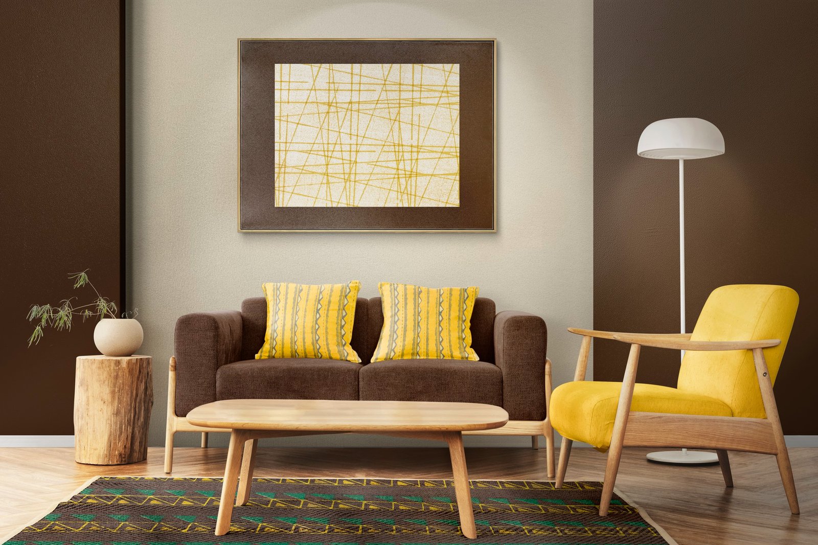 Interior wall texture painting
